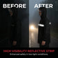 Waterdicht regenpak met reflecterende strips