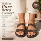 Dames platte zomersandalen met dubbele gesp