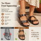 Dames platte zomersandalen met dubbele gesp