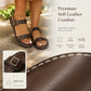 Dames platte zomersandalen met dubbele gesp