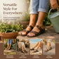 Dames platte zomersandalen met dubbele gesp