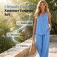 Moeiteloze zomerse V-hals loungewear set