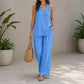 Moeiteloze zomerse V-hals loungewear set