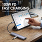 Draagbare 5-in-1 USB-C Hub met 4K HDMI-uitgang