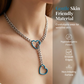 Moderne Lariat Hartvormige Hanger Ketting
