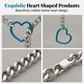 Moderne Lariat Hartvormige Hanger Ketting