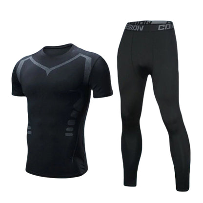 Heren Sneldrogend Compressieshirt & Broekset