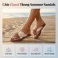 Dames Bloemen Platte Sandalen Casual Strand Teenslippers