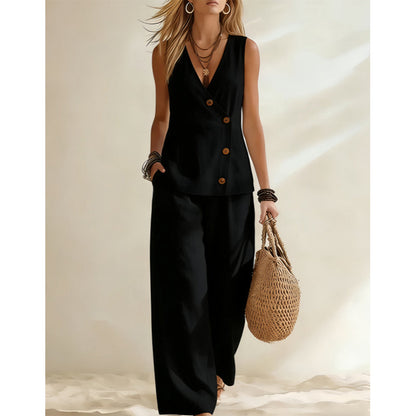 Dames Elegante Vest & Broek 2-Delig Set