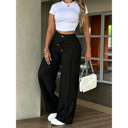 Dames Hoge Taille Rechte Pijp Broek