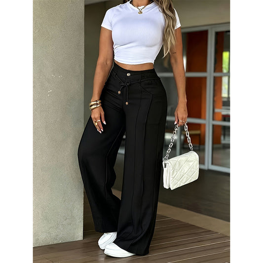 Dames Hoge Taille Rechte Pijp Broek