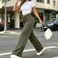 Dames Hoge Taille Rechte Pijp Broek