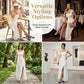Dames Mouwloze Vierkante Hals Split Maxi Jurk