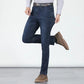 Heren Elastische Hoge Taille Rechte Pijp Jeans