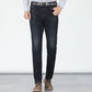 Heren Elastische Hoge Taille Rechte Pijp Jeans