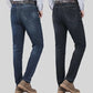 Heren Elastische Hoge Taille Rechte Pijp Jeans