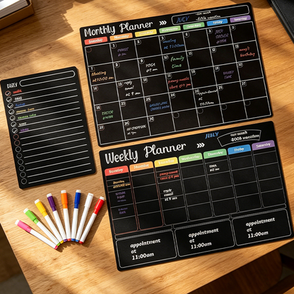 Magnetische Koelkast Kalender Planner Set met Markers