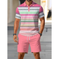 Geruite Polo Set Voor Heren | Sportieve Slim Fit
