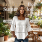 Elegante Vierkante Hals Zomerblouse
