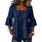 Elegante Vierkante Hals Zomerblouse