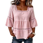 Elegante Vierkante Hals Zomerblouse