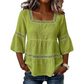Elegante Vierkante Hals Zomerblouse