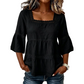 Elegante Vierkante Hals Zomerblouse