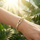 ✨🔥 PROMO -50% ! Bracelet Chaîne Cubaine Femme Plaqué Or – Zircon Cubique Brillant Assemblage Précis, Étiquette Rectangulaire Creuse Géométrique, Fermoir Rabat Sécurisé · Cadeau Luxe · 19 cm 💎