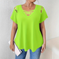 Dames Chic Kruis-Kruis V-Hals T-Shirt