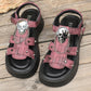 Dames Gothic Skull Platform Sandalen