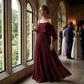 Dames Elegante Cold Shoulder Vloeiende Maxi Jurk