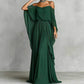 Dames Elegante Cold Shoulder Vloeiende Maxi Jurk