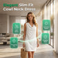 Elegante Slanke Pasvorm Cowl Neck Jurk