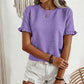 Dames Elegante Ruche Mouw Zomertop