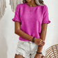 Dames Elegante Ruche Mouw Zomertop