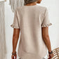 Dames Elegante Ruche Mouw Zomertop