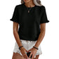 Dames Elegante Ruche Mouw Zomertop