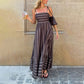 Dames Gestreepte Cami Maxi Jurk
