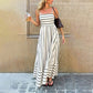 Dames Gestreepte Cami Maxi Jurk