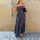 Dames Gestreepte Cami Maxi Jurk