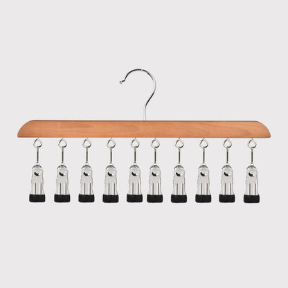 Multi-Clip Houten Hanger voor Kledingkastorganisatie