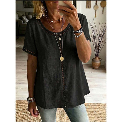Dames Casual Boheemse Stijl Opengewerkte Top