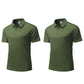 Heren Zomer Ademend Gekraagd T-Shirt