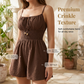 Dames Getextureerde Crinkle Stof Playsuit