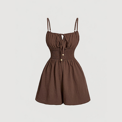 Dames Getextureerde Crinkle Stof Playsuit