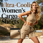 Dames Elastische Taille Cargo Shorts met Zakken