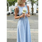 Dames Retro Ballonmouw Effen Kleur Split Off-Shoulder Jurk