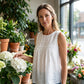 Dames Mouwloze Kanten Rand Tanktop