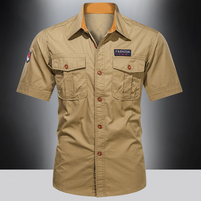 Heren Klassieke Pasvorm Korte Mouw Casual Shirt