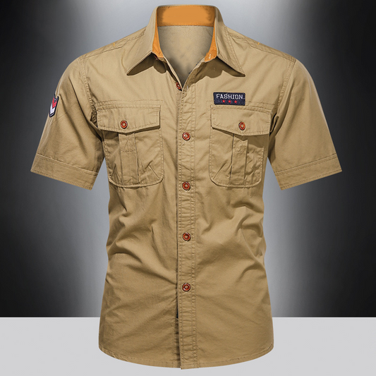Heren Klassieke Pasvorm Korte Mouw Casual Shirt